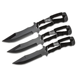 Набір ножів для метання SOG Throwing Knives (3 шт) Paracord Wrapped Sheath