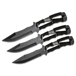 Набір ножів для метання SOG Throwing Knives (3 шт) Paracord Wrapped Sheath
