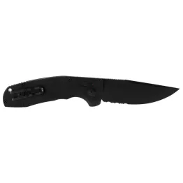 Ніж складний SOG SOG-TAC AU Partially Serrated black чорний