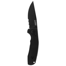 Ніж складний SOG SOG-TAC AU Partially Serrated black чорний
