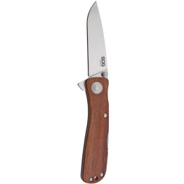 Ніж складний SOG Twitch II Wood Handle коричневий
