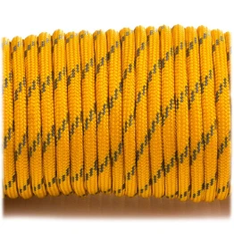 Паракордовий шнур Highlander Paracord reflective 4 мм golden orange yellow оранжевий