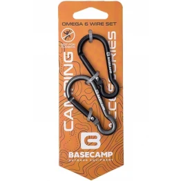 Набір карабінів Base Camp Omega 6 Straight Set Black/Grey чорний/сірий