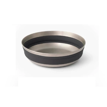 Миска Sea to Summit Detour Stainless Steel Collapsible Bowl L Beluga Black чорна