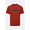 Футболка чоловіча Rab Crimp Reflection Tee Tuscan Red червона