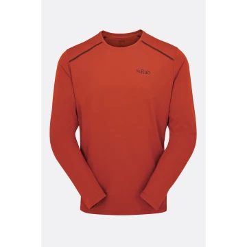 Футболка Rab Force LS Tee Tuscan Red червона чоловіча 