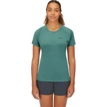 Футболка Rab Sonic Tee W Eucalyptus зелена жіноча 