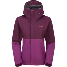 Куртка мембранна Rab Downpour Jacket Wmns жіноча фіолетова