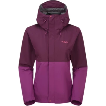 Куртка мембранна Rab Downpour Jacket Wmns жіноча фіолетова