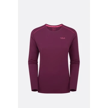 Футболка з довгим рукавом Rab Force LS Tee Wmns Mulberry жіноча 