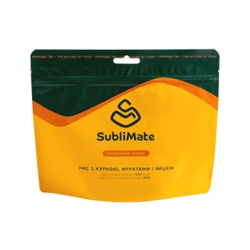 Сублімовані продукти SubliMate рис з куркою, фруктами і яйцем