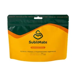 Сублімовані продукти SubliMate Зелена гречка з тушкованою індичкою