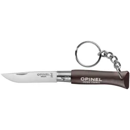 Ніж Opinel Keychain №4 Inox Dark Brown коричневий