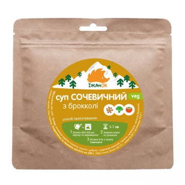 Сушені продукти Їжачок Суп сочевичний з брокколі