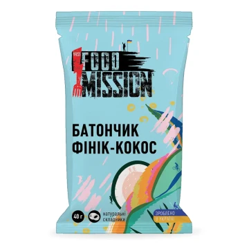 Батончик Food Mission Фінік-Кокос