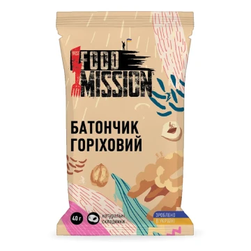 Батончик Food Mission Горіховий