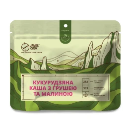 Сушені продукти James Cook Кукурудзяна каша з грушею та малиною