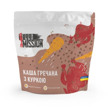 Сушені продукти Food Mission Каша гречана з курячим філе Сушені продукти Food Mission Каша гречана з курячим філе