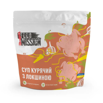 Сушені продукти Food Mission Суп курячий з локшиною Сушені продукти Food Mission Суп курячий з локшиною
