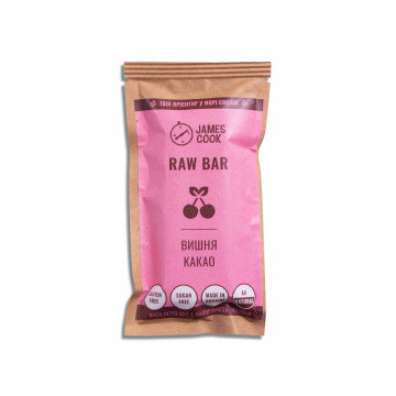 Корисний батончик James Cook RAW BAR Вишня-какао