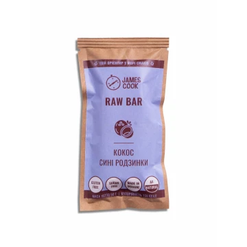Корисний батончик James Cook RAW BAR Кокос-сині родзинки