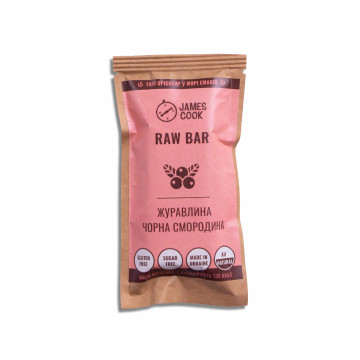 Корисний батончик James Cook RAW BAR Журавлина-чорна смородина Корисний батончик James Cook RAW BAR Журавлина-чорна смородина