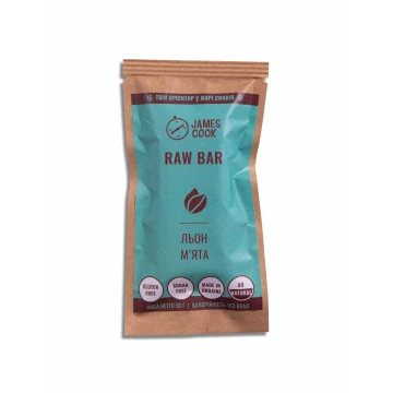 Корисний батончик James Cook RAW BAR Льон-м'ята