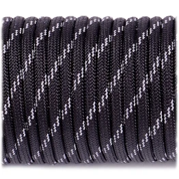 Паракордовий шнур Highlander Paracord reflective 4 мм black чорний
