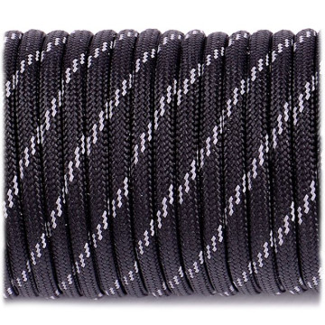Паракордовий шнур Highlander Paracord reflective 4 мм black чорний