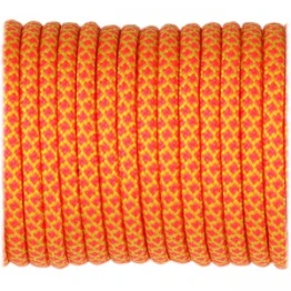 Паракордовий шнур Highlander Type III 550 Sofit yellow pink snake 4 мм оранжевий