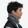 Пов'язка Buff Heavyweight Merino Wool multi stripes fog grey сіра
