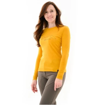 Футболка Turbat Cozy Logo 2 LS Wmn жіноча golden yellow жовта