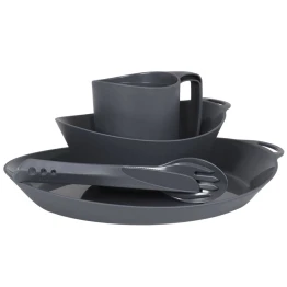 Набір посуду Lifeventure Ellipse Camping Tableware Set graphite темно-сірий