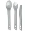 Набір приборів для їжі Lifeventure Ellipse Cutlery light grey світло-сірий