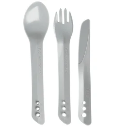 Набір приборів для їжі Lifeventure Ellipse Cutlery light grey світло-сірий