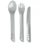 Набір приборів для їжі Lifeventure Ellipse Cutlery light grey світло-сірий