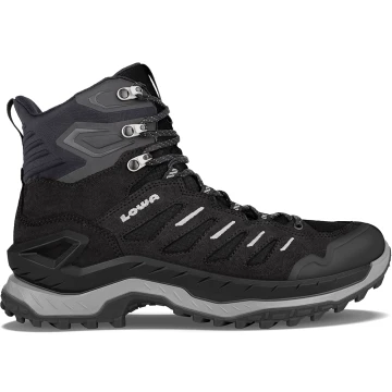 Черевики чоловічі LOWA Innovo GTX MID black-grey чорно-сірі Черевики чоловічі LOWA Innovo GTX MID black-grey чорно-сірі