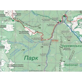 Туристична карта Стежки та мапи Вододільна Верховина