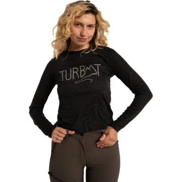 Футболка Turbat Magic Logo LS Wmn жіноча caviar чорна
