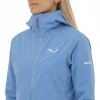 Куртка Salewa Puez Aqua 4 PTX 2.5L Wms 3150 блакитна жіноча
