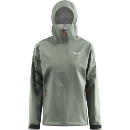 Куртка Salewa Puez Aqua 4 PTX 2.5L Wms жіноча 5130 сіро-зелена