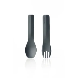 Набір приборів для їжі Humangear GoBites Duo сірий