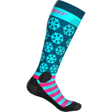 Шкарпетки Dynafit FT Graphic Socks унісекс 6561 блакитні/бордові
