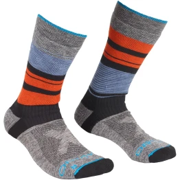 Шкарпетки Ortovox All Mountain Mid Socks Warm Mns чоловічі multicolour сірі/оранжеві