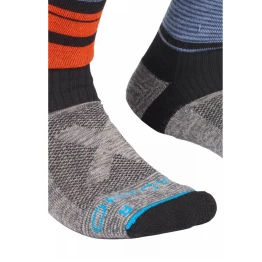 Шкарпетки Ortovox All Mountain Mid Socks Warm Mns чоловічі multicolour сірі/оранжеві
