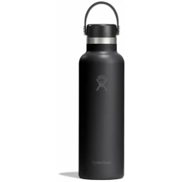 Термопляшка Hydro Flask 600 ml Standard Flex Cap black чорна