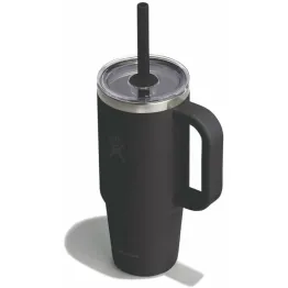 Термогорнятко Hydro Flask 700 ml Travel Tumbler Clear Lid black чорне