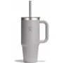 Термогорнятко Hydro Flask 700 ml Travel Tumbler Clear Lid birch сіре