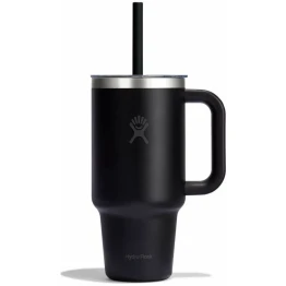 Термогорнятко Hydro Flask 950 ml Travel Tumbler Clear Lid black чорне