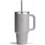 Термогорнятко Hydro Flask 950 ml Travel Tumbler Clear Lid birch сіре